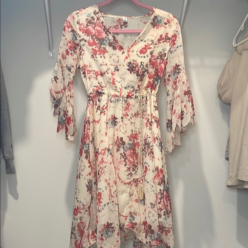 Floral Ruffled Smocked Sundress